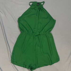 SHEIN Emerald Green Halter Jumpsuit